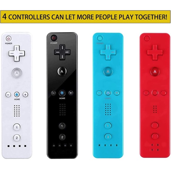 4 Packs Classic Remote Controller Compatible for Wii Wii U Console, silicone - Picture 2 of 10